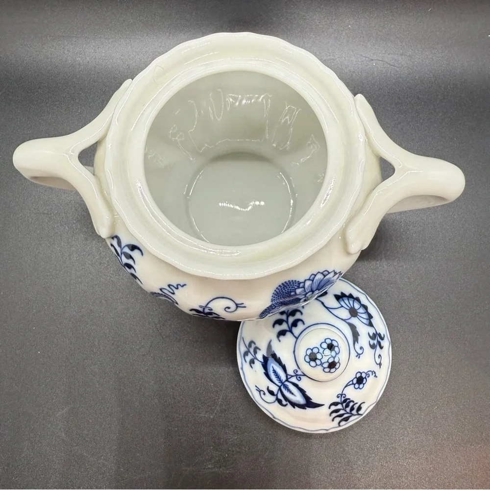 Blue Danube Floral Sugar Bowl with Lid